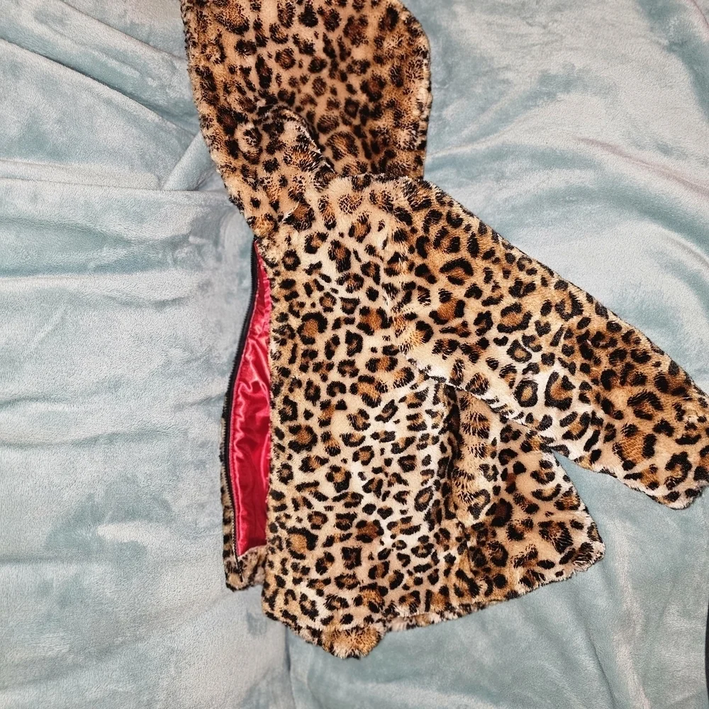 Little Me Leopard Print Pea Coat